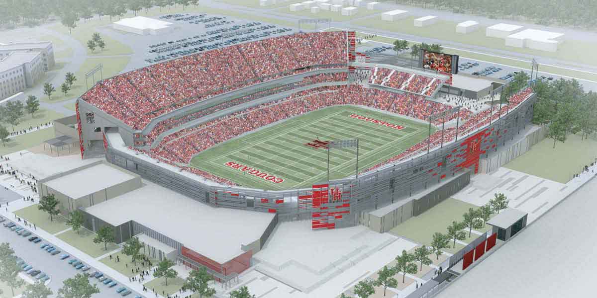 Artist's Rendering of New UH Stadium